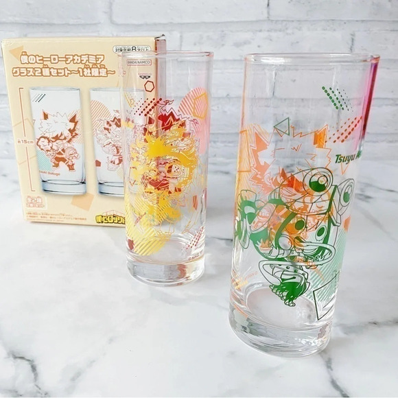 NIB - My  Hero Academia Glass Cup Set BANPRESTO Limited edition - Picture 2 of 6
